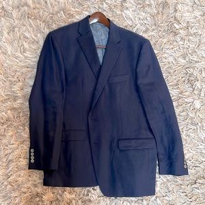 Ralph Lauren dark blue/ navy linen blazer in 44R!
